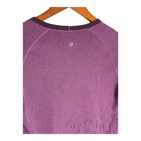 Lululemon Run: Swiftly Tech Long Sleeve Crew Heathered Regal Plum-sz 6 - Picture 6 of 9